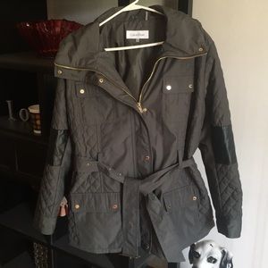 NWOT CALVIN KLEIN*2XL*quilted hooded belted coat